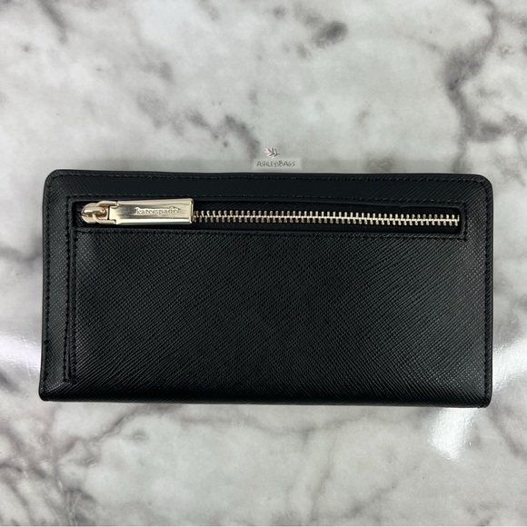 Kate Spade Staci Large Slim Bifold Wallet In Black - Picture 3 of 5
